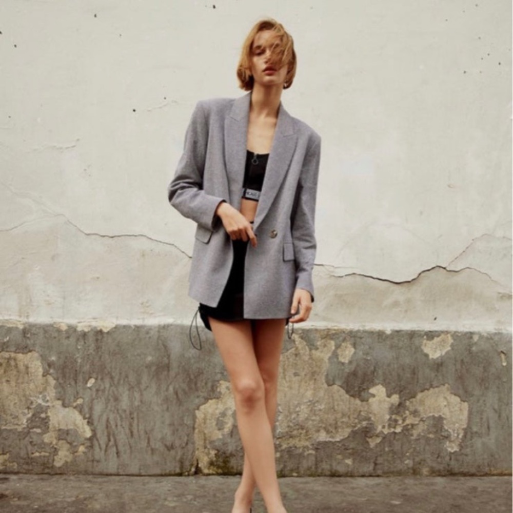 Zara houndstooth blazer S